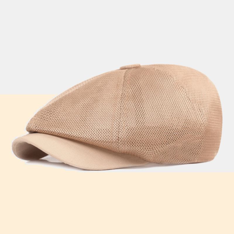 Unisex Full Mesh Andas Casual Basker Keps Åttakantig Hat Painter Cap Framåt Cap