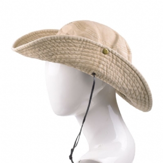 Unisex Hopfällbar Bomullstvättad Bucket Hat