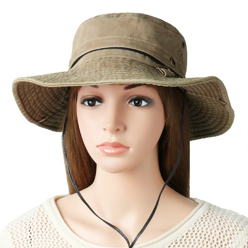 Unisex Hopfällbar Bomullstvättad Bucket Hat