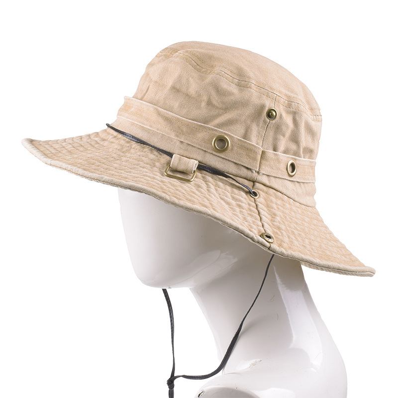 Unisex Hopfällbar Bomullstvättad Bucket Hat