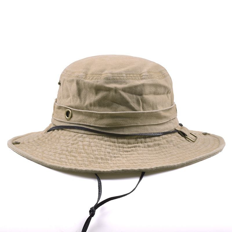 Unisex Hopfällbar Bomullstvättad Bucket Hat