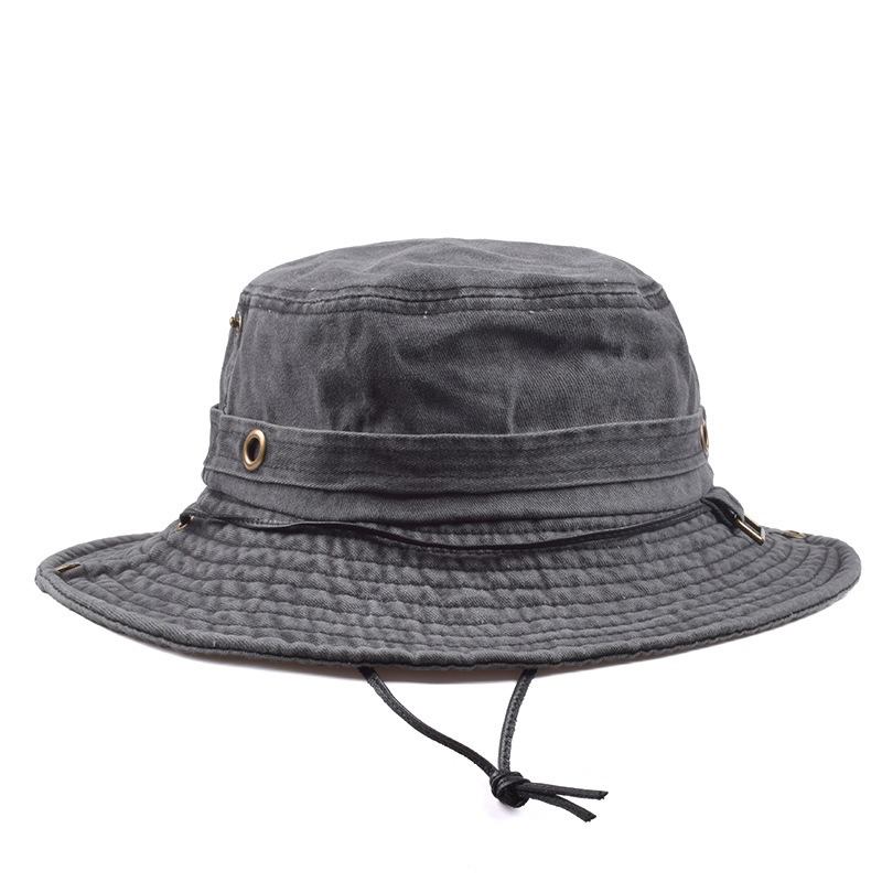 Unisex Hopfällbar Bomullstvättad Bucket Hat