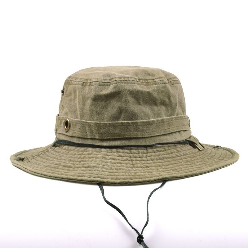 Unisex Hopfällbar Bomullstvättad Bucket Hat