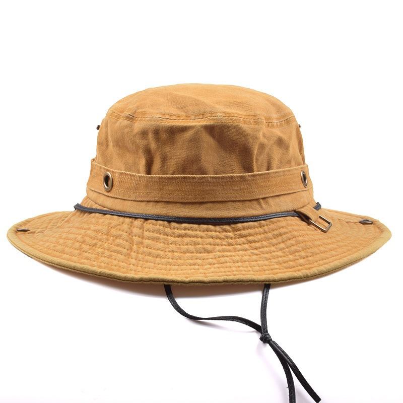 Unisex Hopfällbar Bomullstvättad Bucket Hat