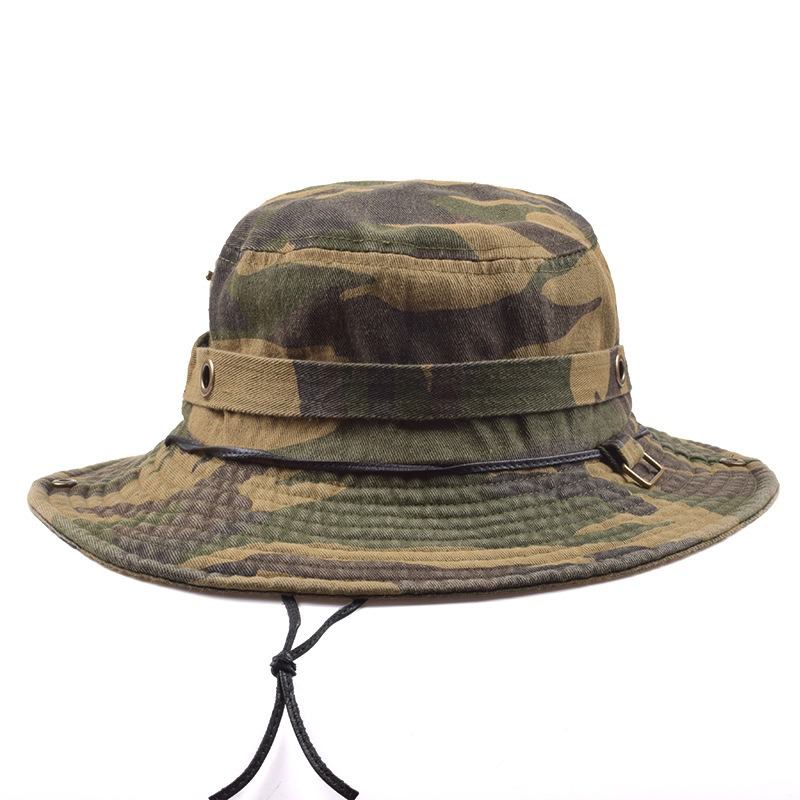 Unisex Hopfällbar Bomullstvättad Bucket Hat