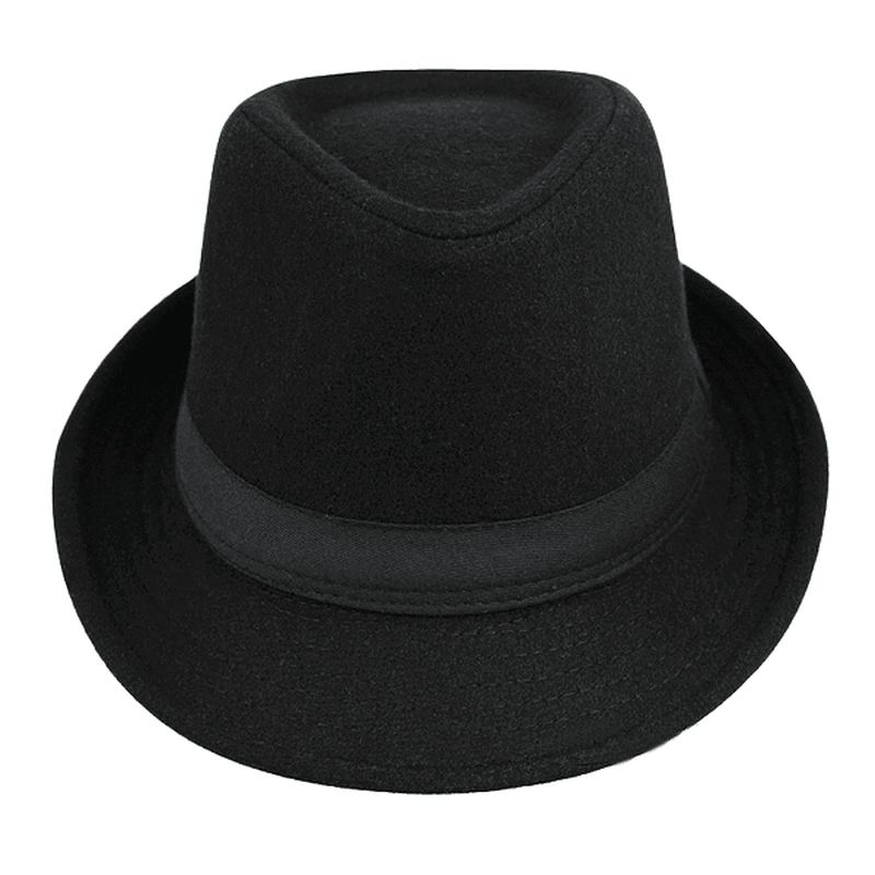 Unisex Jazzkeps Vintage Yllehink Trilby Brätte Fedora Panamahatt