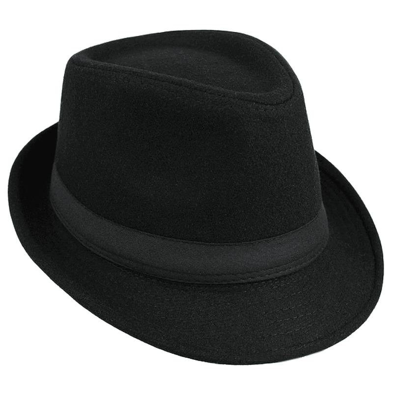 Unisex Jazzkeps Vintage Yllehink Trilby Brätte Fedora Panamahatt