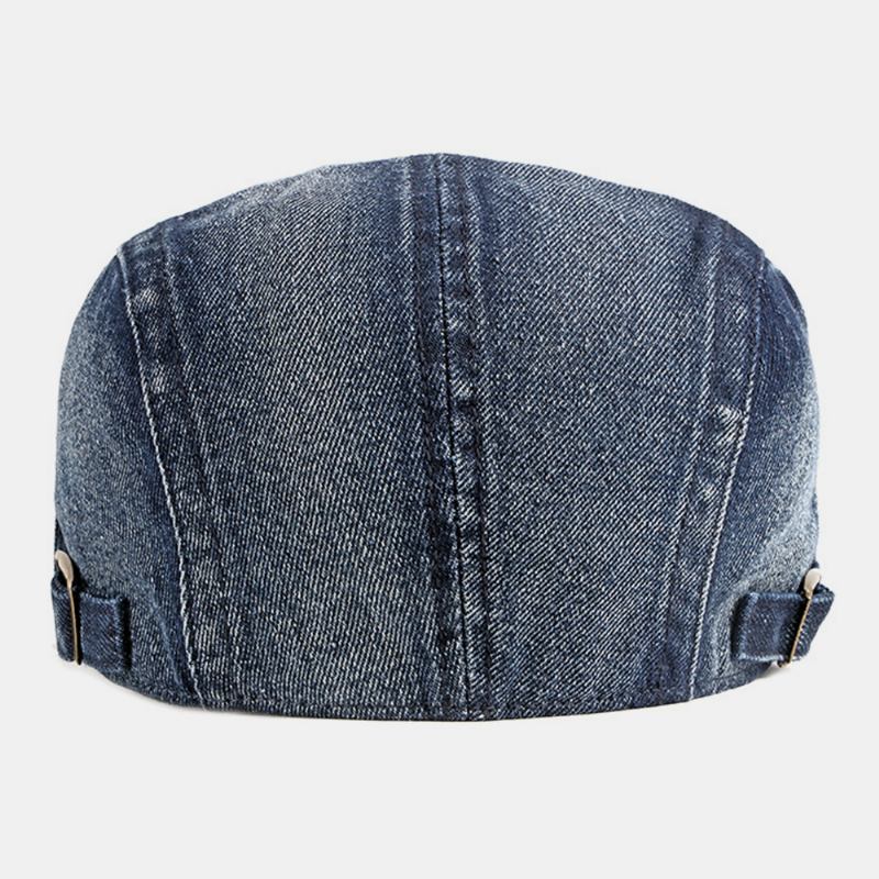 Unisex Jeanstvättad Fabrikat Gammalt Hål Andas Casual Solskydd Framåt Cap Basker Keps Platt Hatt