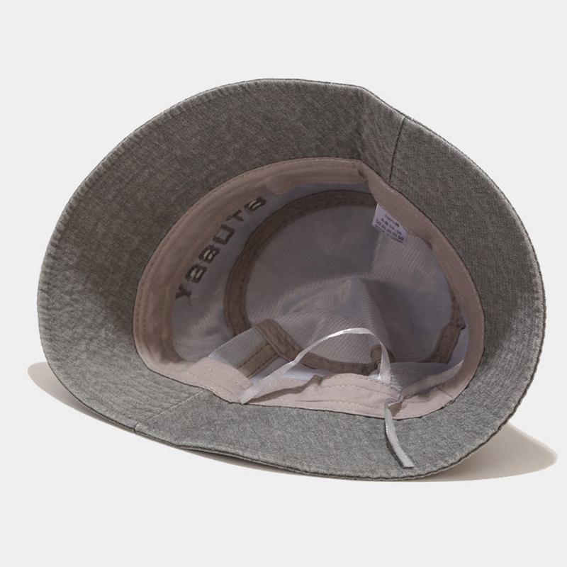 Unisex Kärleksmönster Bucket Hat Tvättad Made-gammal Brevbroderi Mode Solskyddshatt