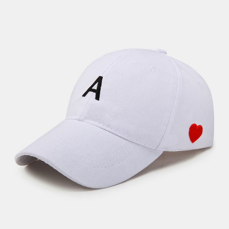 Unisex Letter A Love Heart Mönster Solhatt Utomhus Casual Sunshade Baseball Kepsar