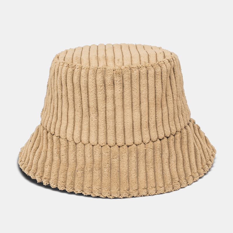 Unisex Manchester Ränder Mönster Enfärgad Varm Hörselskydd Par Hat Bucket Hat