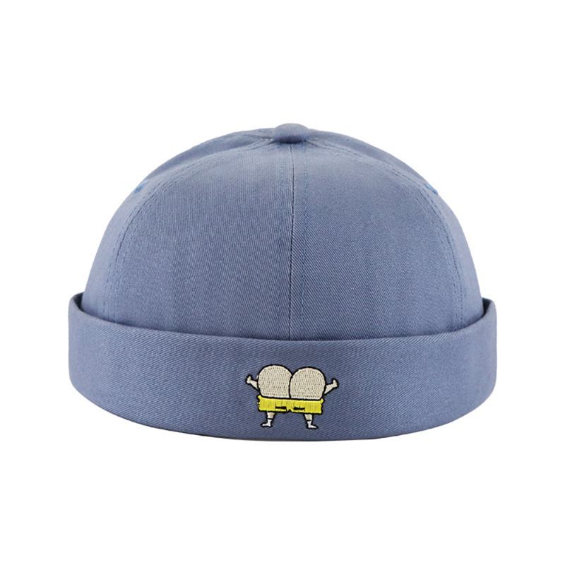 Unisex Melonhatt Sommar Tunnsnitt Hiphop Hyresvärdsmössa Retro Fritidsgata Brättelösa Hattar