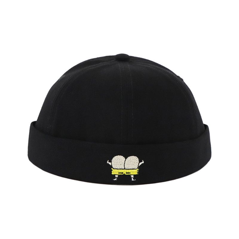 Unisex Melonhatt Sommar Tunnsnitt Hiphop Hyresvärdsmössa Retro Fritidsgata Brättelösa Hattar