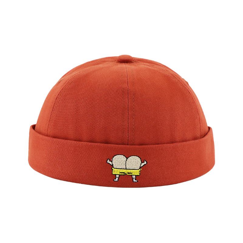 Unisex Melonhatt Sommar Tunnsnitt Hiphop Hyresvärdsmössa Retro Fritidsgata Brättelösa Hattar