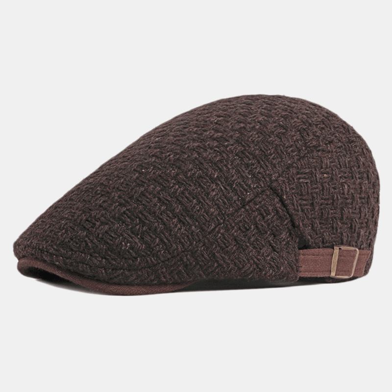 Unisex Minimalistisk Forward Cap British Vintage Wool Basker Caps