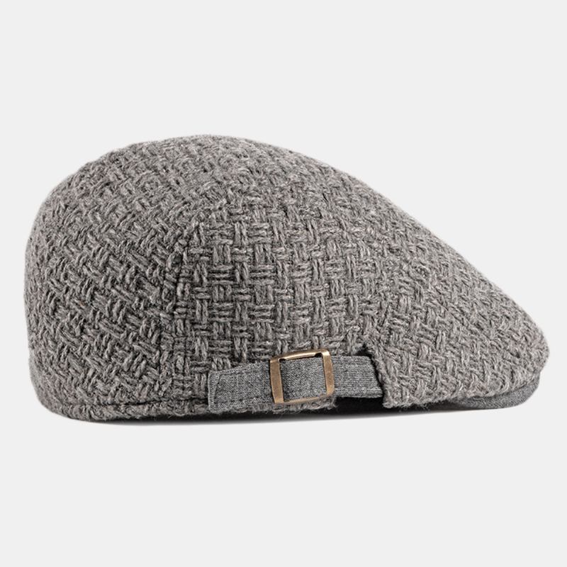 Unisex Minimalistisk Forward Cap British Vintage Wool Basker Caps