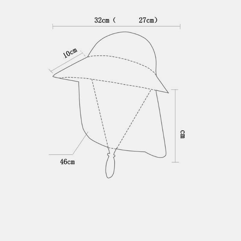 Unisex Nylon Enfärgad Justerbar Sommar Utomhussolskydd Fiske Klätterhatt Andas Bucket Hat