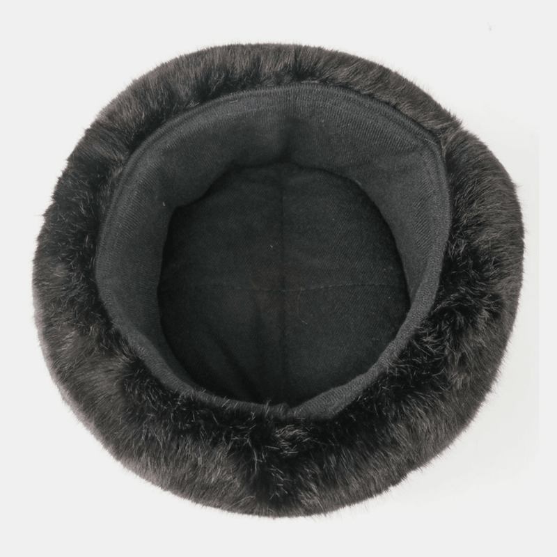 Unisex Plus Sammet Sovjetisk Märke Varm Vindtät Öronlappar Skydd Utomhus Trapper Hatt Ushanka Hatt