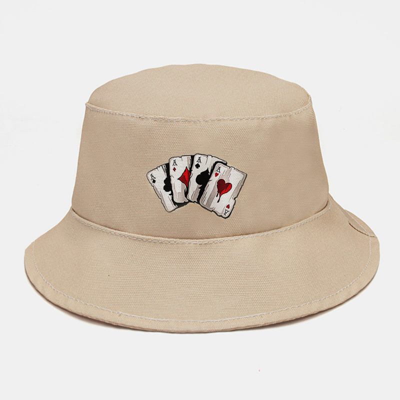 Unisex Vanligt Pokermönster Bucket Hat Casual Wild Hopfällbar Solskyddshatt