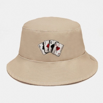 Unisex Vanligt Pokermönster Bucket Hat Casual Wild Hopfällbar Solskyddshatt