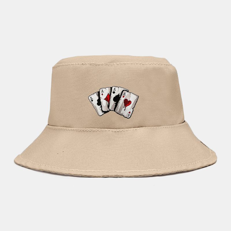 Unisex Vanligt Pokermönster Bucket Hat Casual Wild Hopfällbar Solskyddshatt