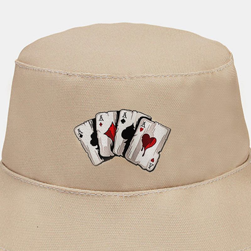 Unisex Vanligt Pokermönster Bucket Hat Casual Wild Hopfällbar Solskyddshatt