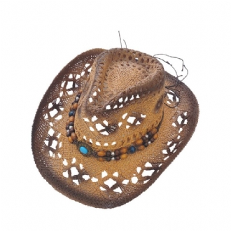 Utomhus Strandhatt Cowboy Halmhatt Top Hat Solskyddsmedel Solhatt