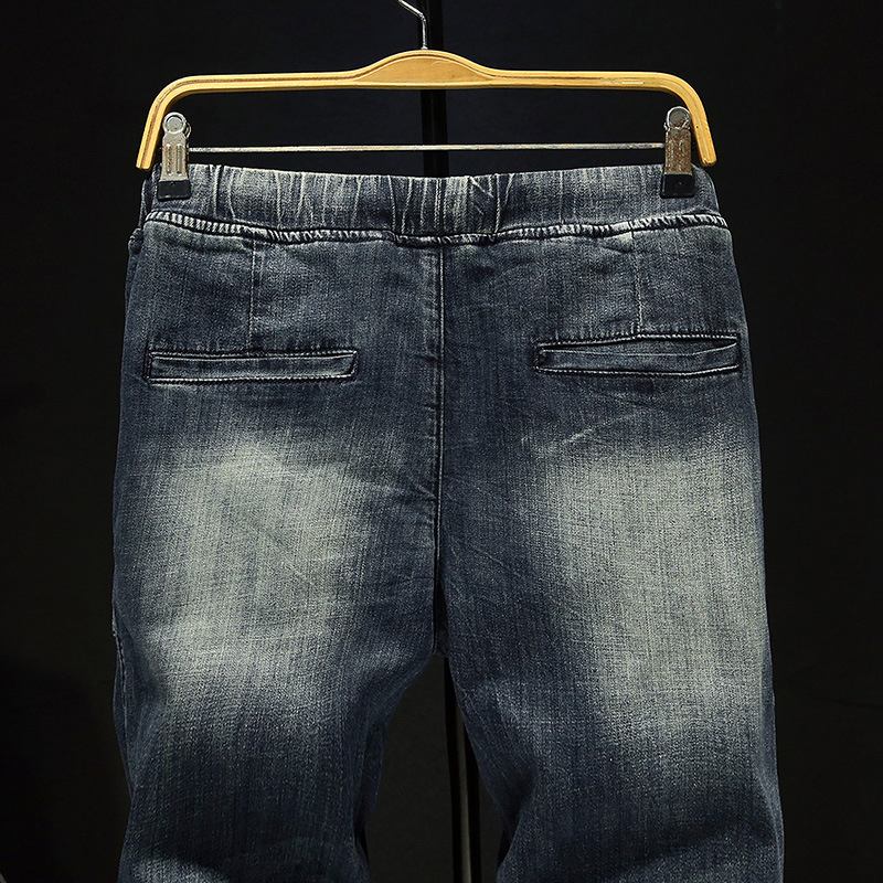 Casual Dragsko Ripped Washed Harem Jeans För Män