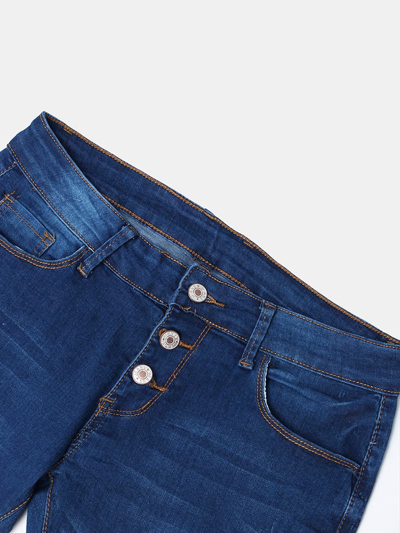 Dam Fickknapp Denim Casual Bell-bottom Jeans