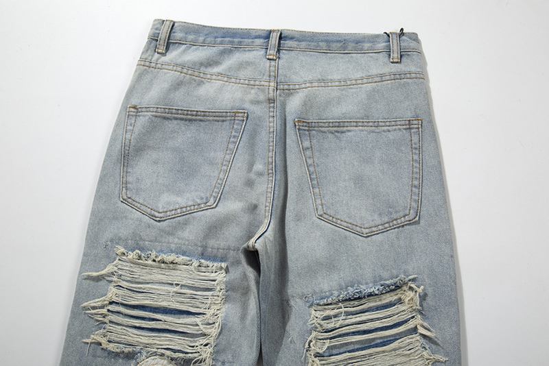 High Street Heavy Hole Patch Broderade Jeans