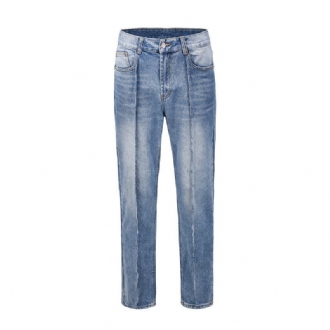 High Street Mode Stitching Slim Jeans