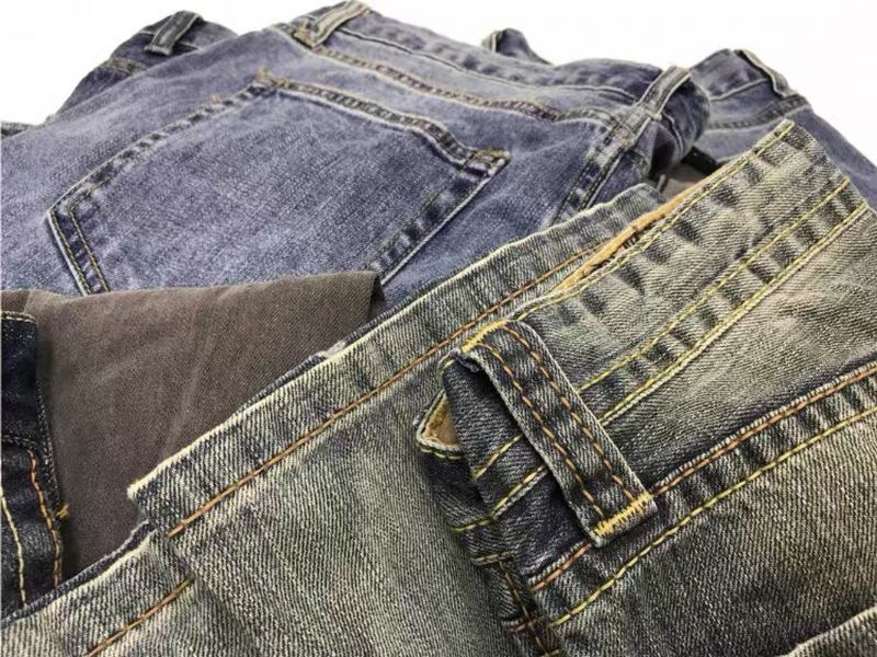 Mikrodefekta Jeans Ren Bomull Tvättad Stor Storlek Herrbyxor