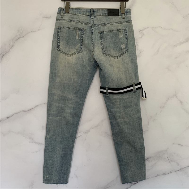 Ripped T-kniv Cut Jeans Cropped Byxor