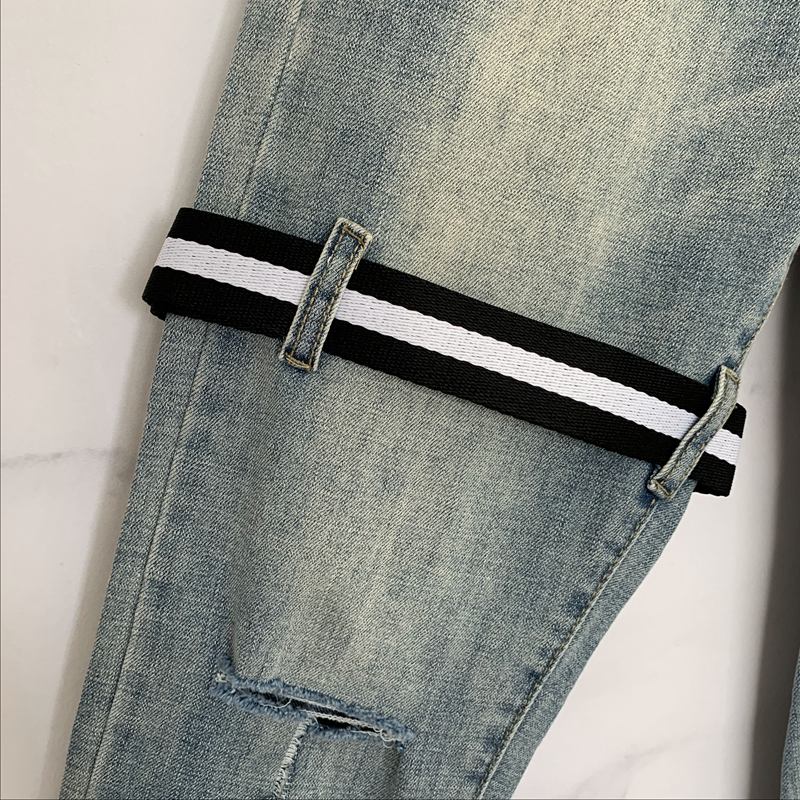 Ripped T-kniv Cut Jeans Cropped Byxor