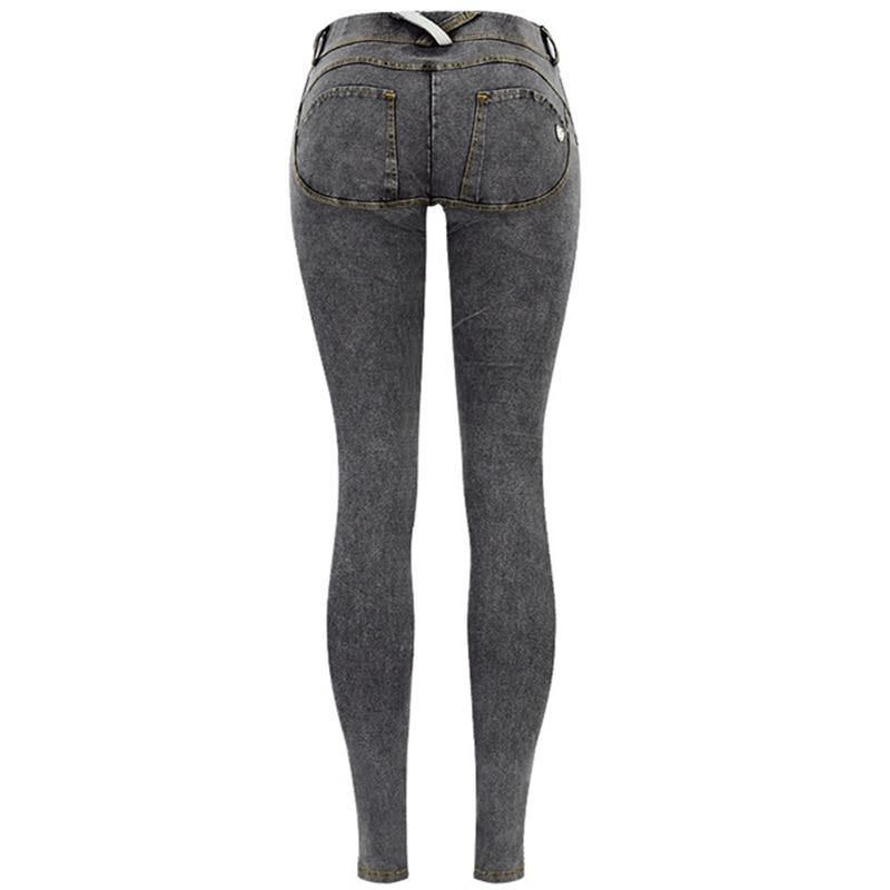 Sexiga Jeans Med Låg Midja Kvinna Peach Push Up Hip Skinny Denim Byxa För Kvinnor Pojkvän Jean För Kvinnor Elastiska Grå Jeans Plus Size