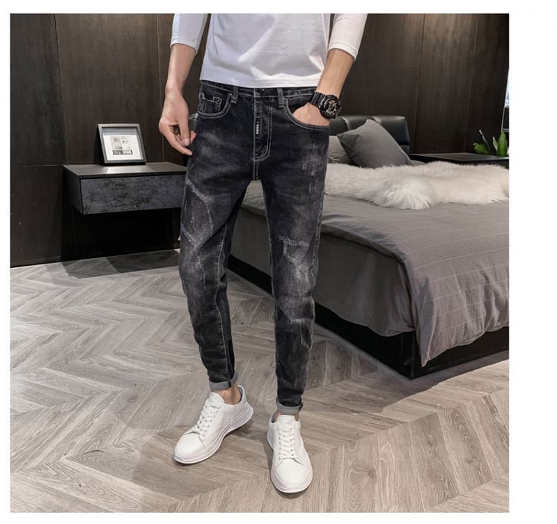 Stretch Slim Casual Byxor Med Små Fötter