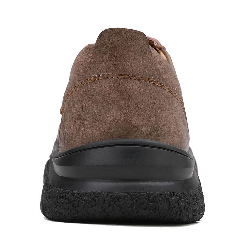 Anti-kollision Tåhätta Casual Soft Cow Split Leather Loafers