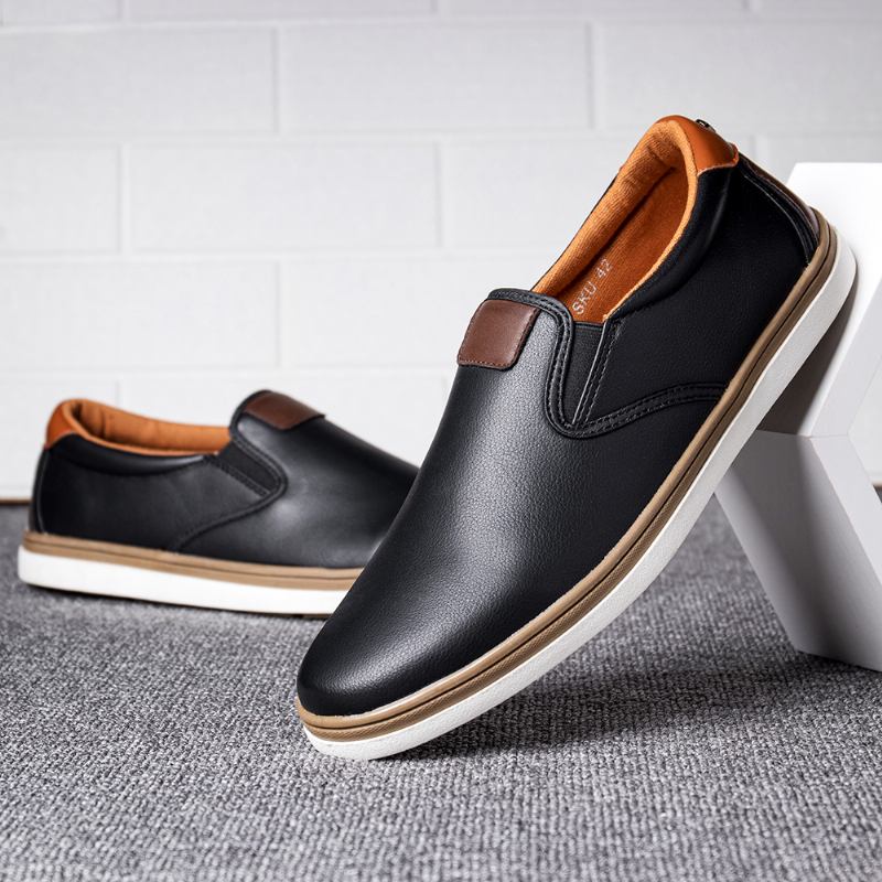 Herr Retro Mjuk Walking Sole Casual Business Loafers