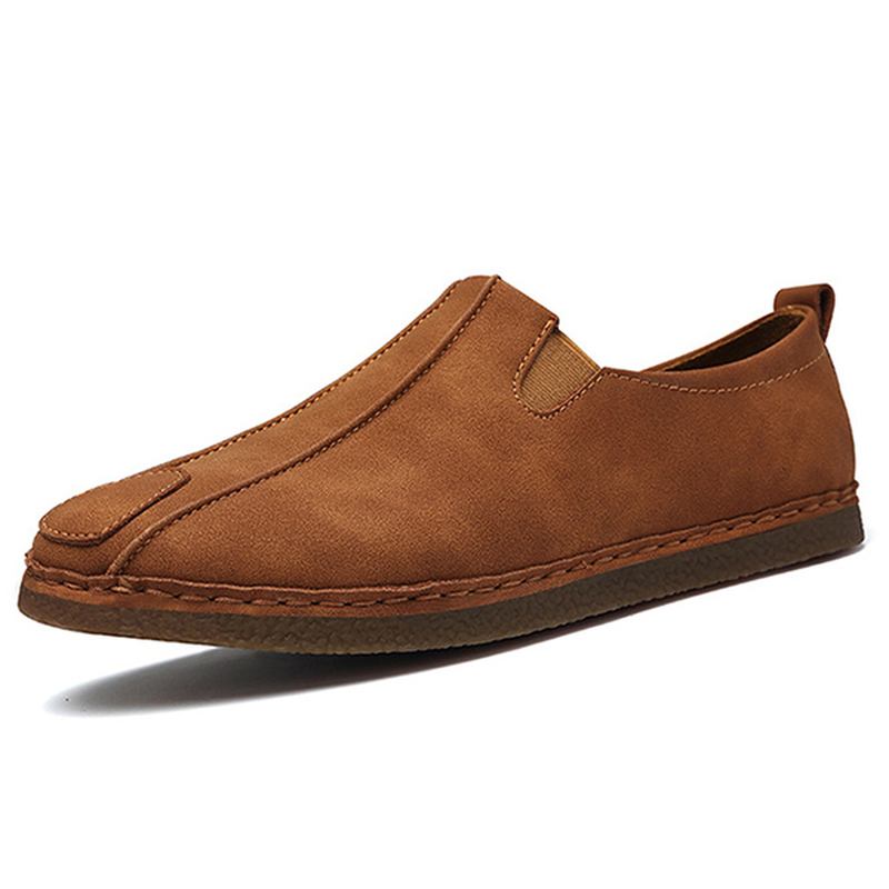 Män Bekväma Mjuksula Mocka Loafers