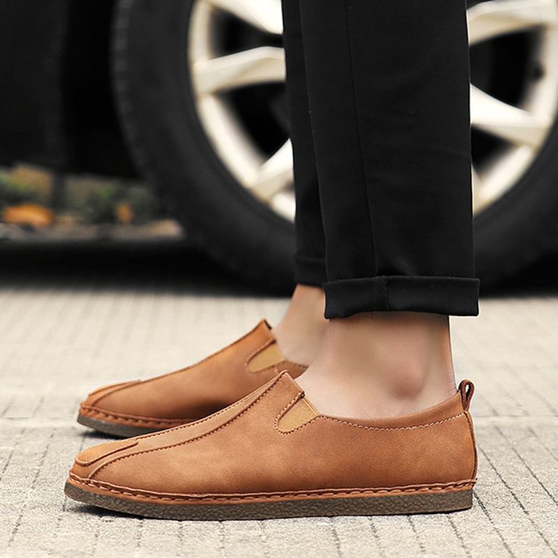 Män Bekväma Mjuksula Mocka Loafers