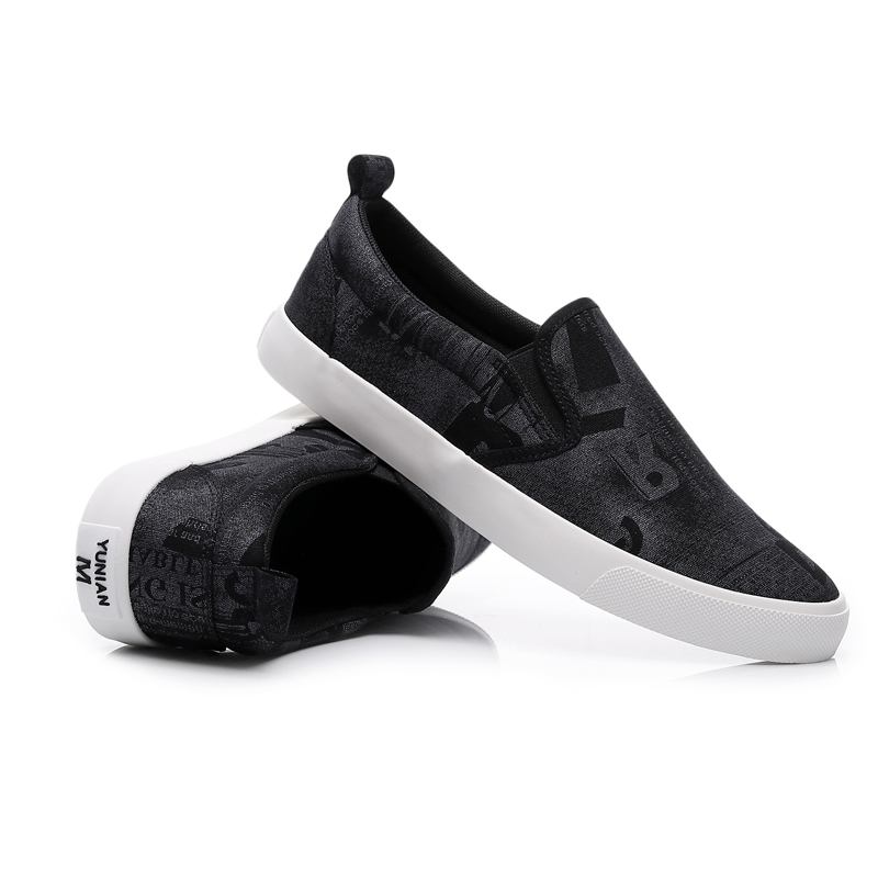 Män Canvas Andas Slip On Casual Court Flat Shoes