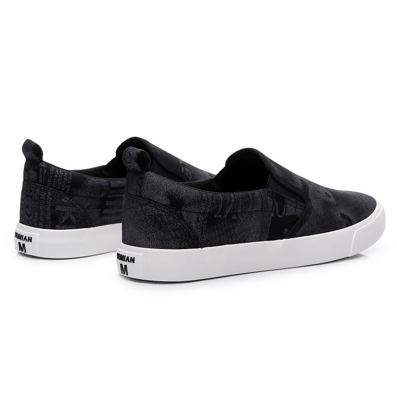 Män Canvas Andas Slip On Casual Court Flat Shoes