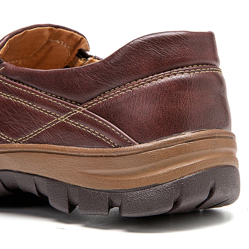 Män Halkbeständig Enfärgad Mjuk Sula Slip-on Casual Skor