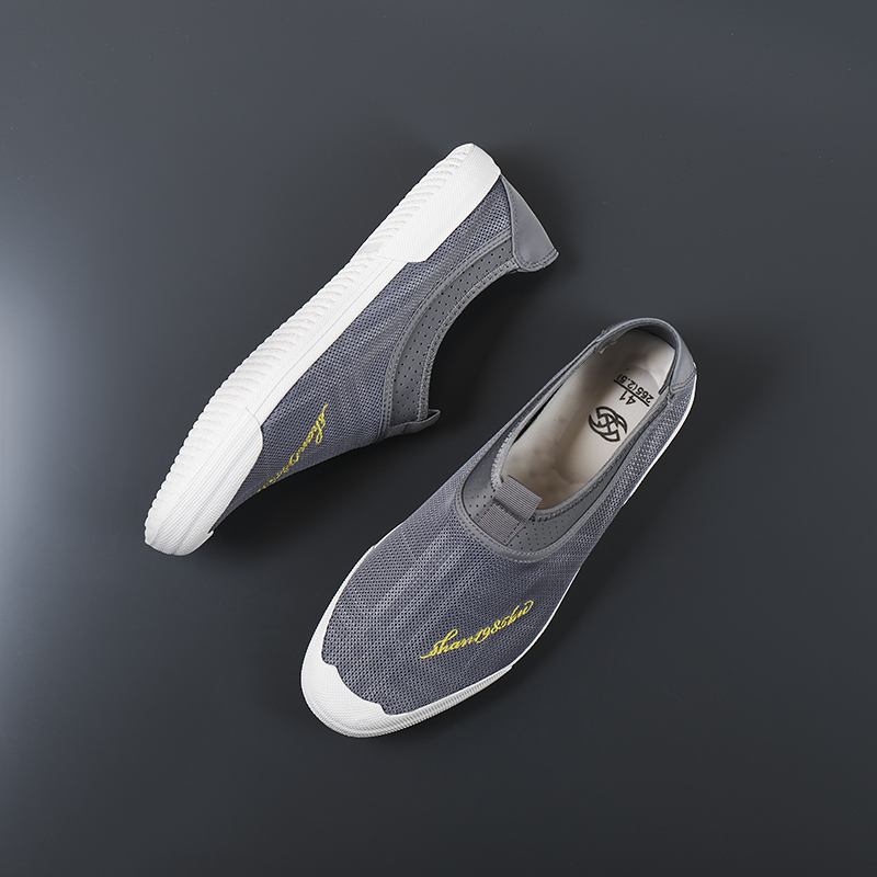 Män Mesh Andningsbart Tyg Lättvikts Mjuk Sula Slip On Casual Court Shoes