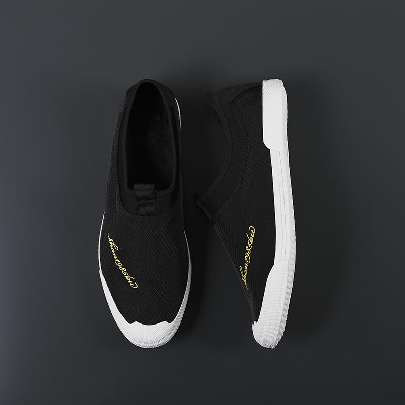 Män Mesh Andningsbart Tyg Lättvikts Mjuk Sula Slip On Casual Court Shoes