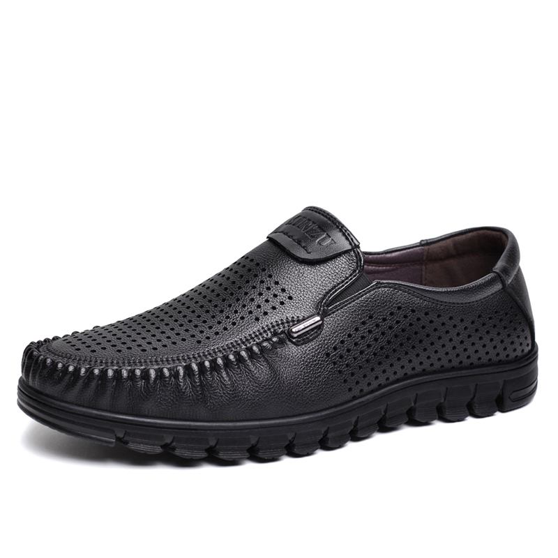 Män Mikrofiber Andas Ihålig Halkfri Sula Slip On Casual Shoes