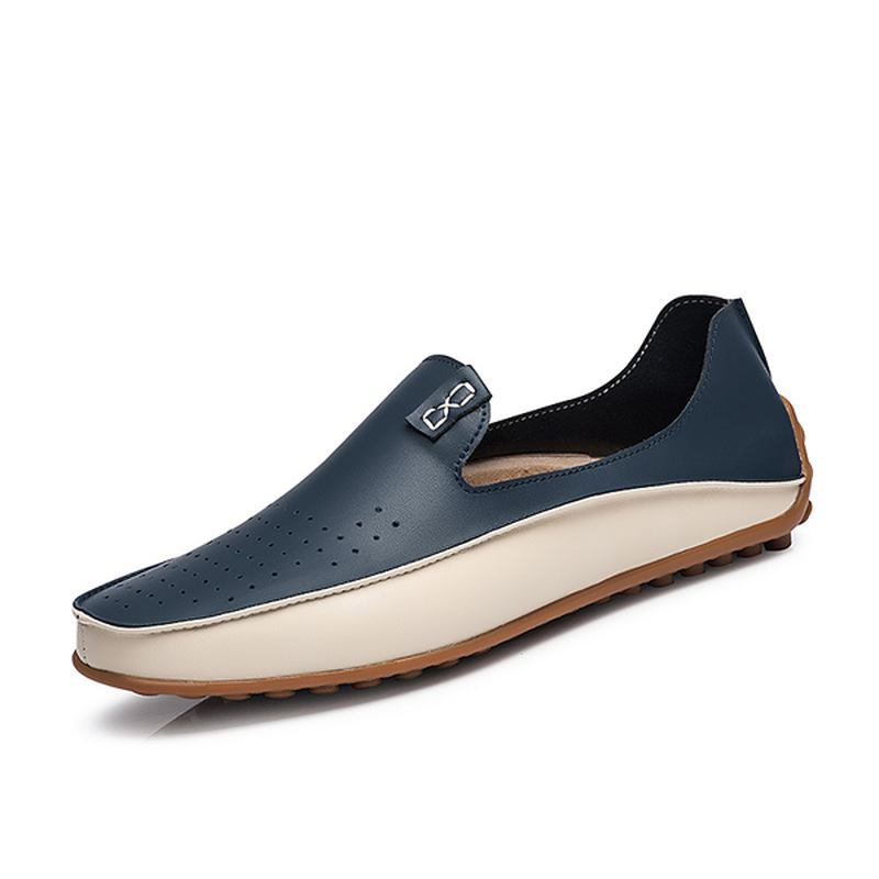 Usa Storlek 6.5-11.5 Herrskor Utomhus Casual Rund Tå Slip On Andningsbara Plattor