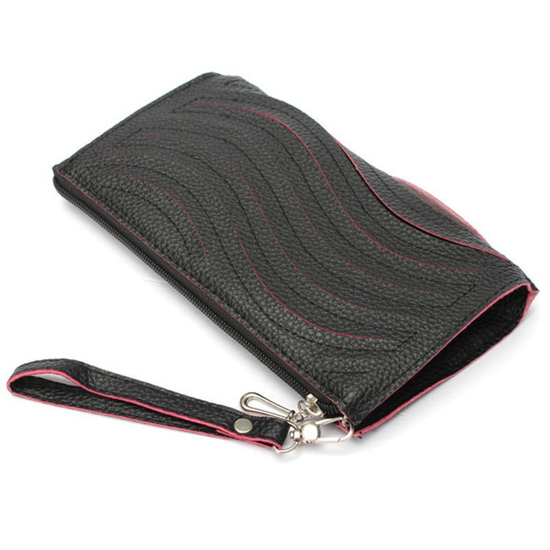 Dam Pu-handväska Wave Single Shoulder Cross Body Bag Handled Clutch Plånbok