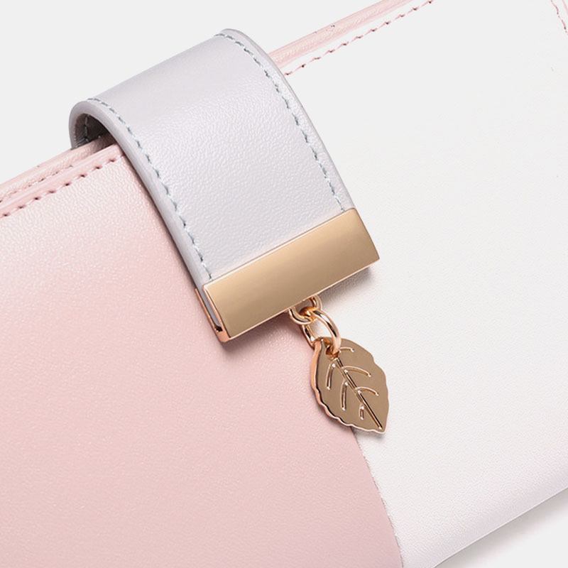 Kvinnor Äkta Läder Anti-stöld Multi-slots Bifold Plånbok Handväska Clutches Bag