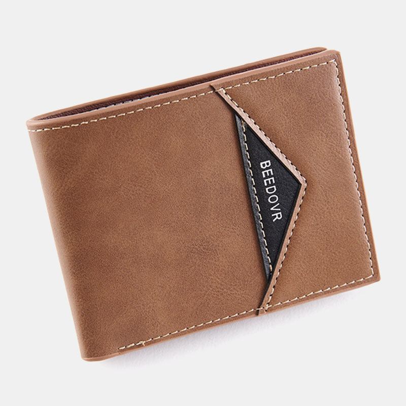 Män Bifold Kort Antimagnetisk Plånbok Vintage Multi-card Slots Korthållare Money Clip